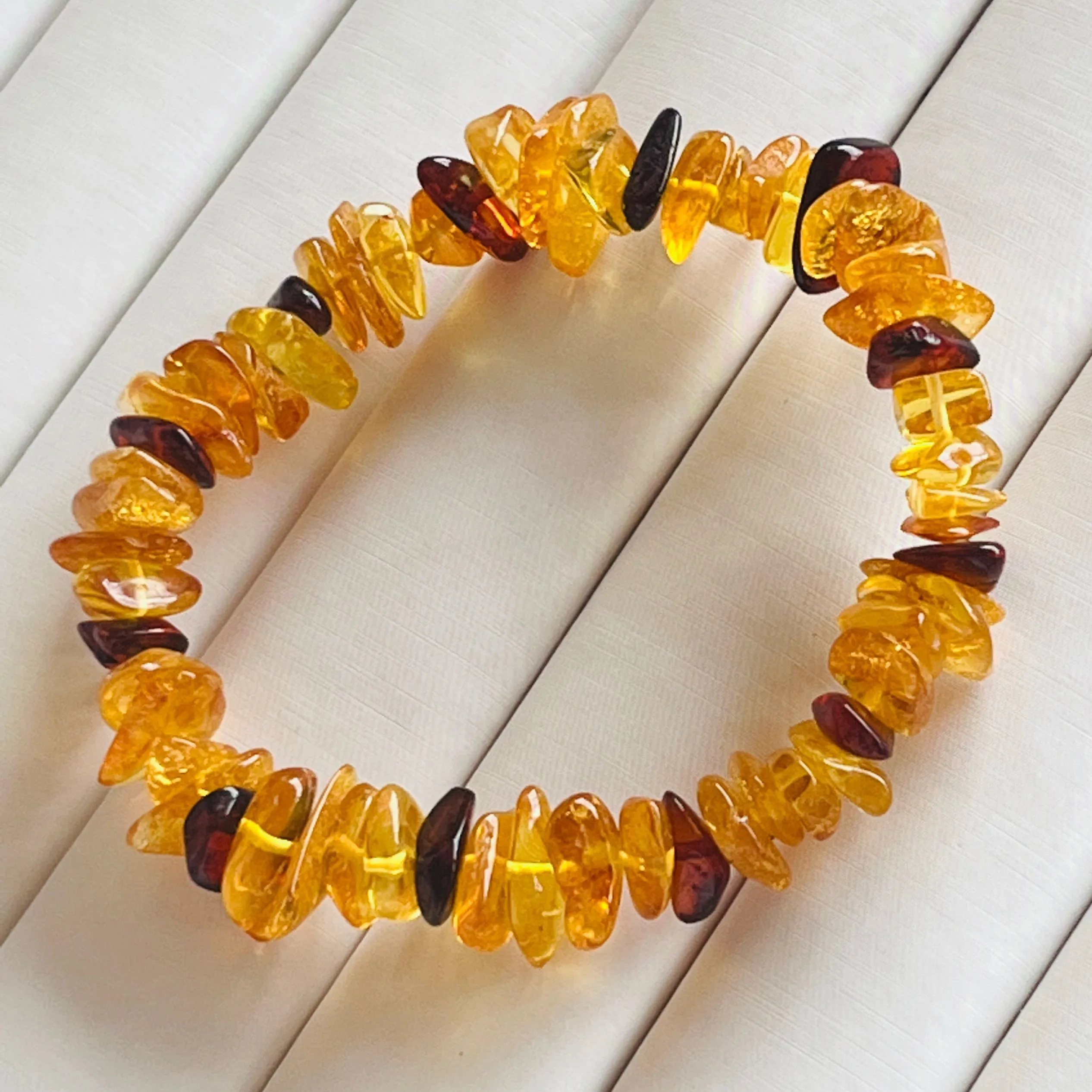 Natural Amber Bracelet Women Healing Gemstone Fine Jewelry Genuine Baltic Ambers Tumbled Stone Bracelets Raw Stones Bangles