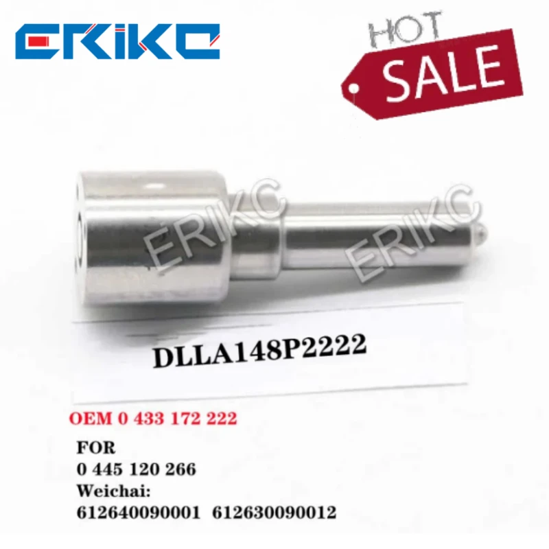 

ERIKC DLLA148P2222 NOZZLE DLLA 148 P2222 OEM 0 433 172 222 FOR 0445120266 Weichai: 612640090001 612630090012