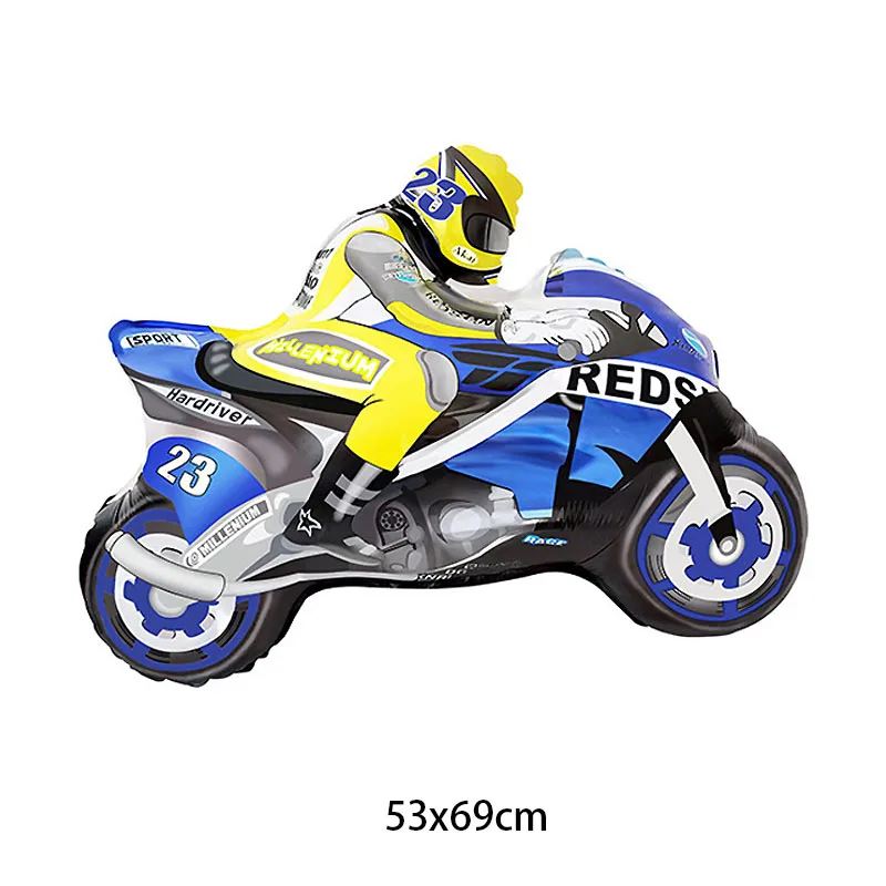 Large Motorcycle Foil Balloons Set Racing Car Balloon Boy Birthday Party Decoration Kids Toys Dirt Bike Motocross Party Supplies