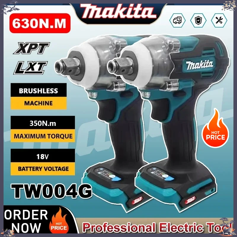

Makita TW004G 630N.m Brushless Screwdriver Machine Cordless Electric Screwdriver Rechargable Drill Driver 18V /20V Battery