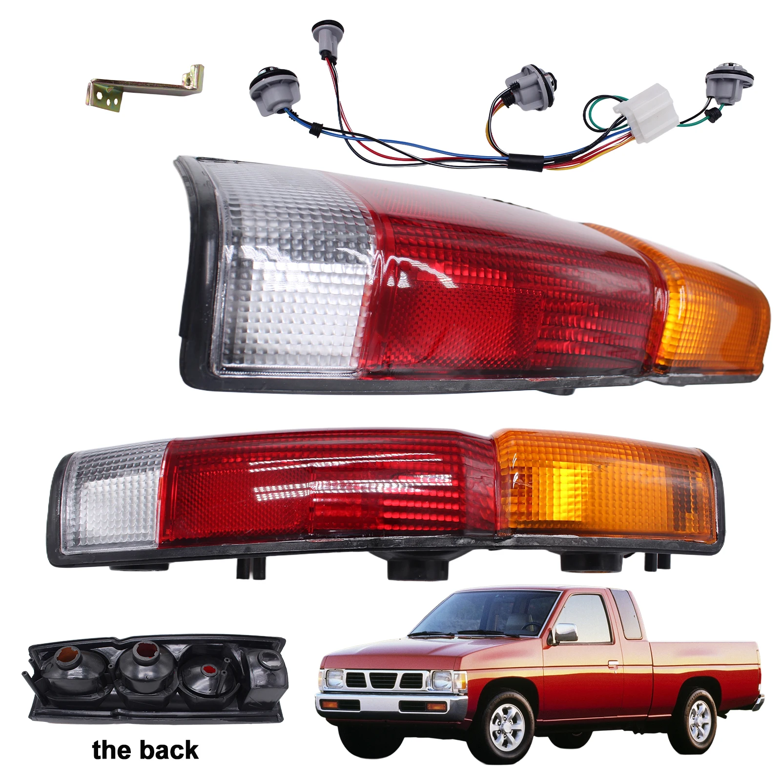 

1 Pair Tail Back Lamp OE NI2800103 NI2801103 Rear Brake Lights Replacement Taillight for Nissan D21 Hardbody Pickup 1986-1994