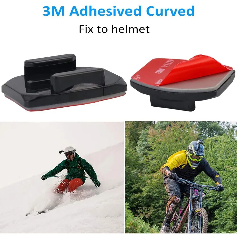 For GoPro Action Camera Helment Holder Curved Flat Adhesive For SJCAM EKEN Xiaomi Gopro Dji Insta360 Accessories