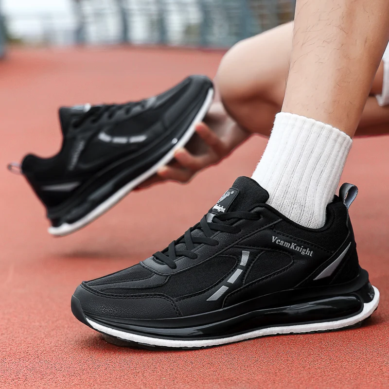 Men Breathable Mesh Casual Shoes Summer Sports Sneakers Boys Lightweight  Fashion Soft Trainers EVA Sole Tactical Black,White
