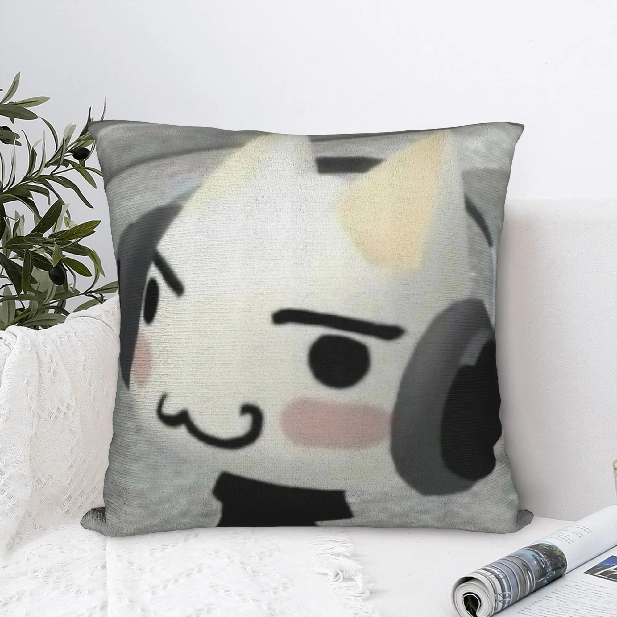 Toro Inoue Cat Square Pillow Case Kawaii Neko Cushion Cover Funny Zippered Decor Pillowcase for Home 40*40cm