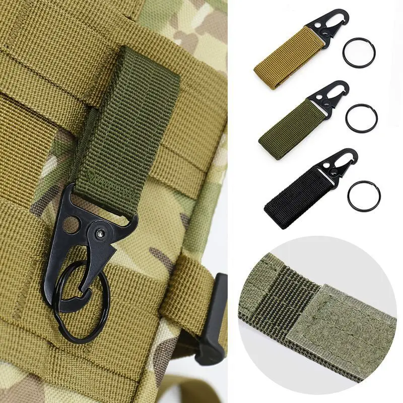 

Multifunctional Carabiner Clip for Men Outdoor Keychain Hook for Camping Belt Loop Clip Nylon Webbing Attachment for Keys Gear