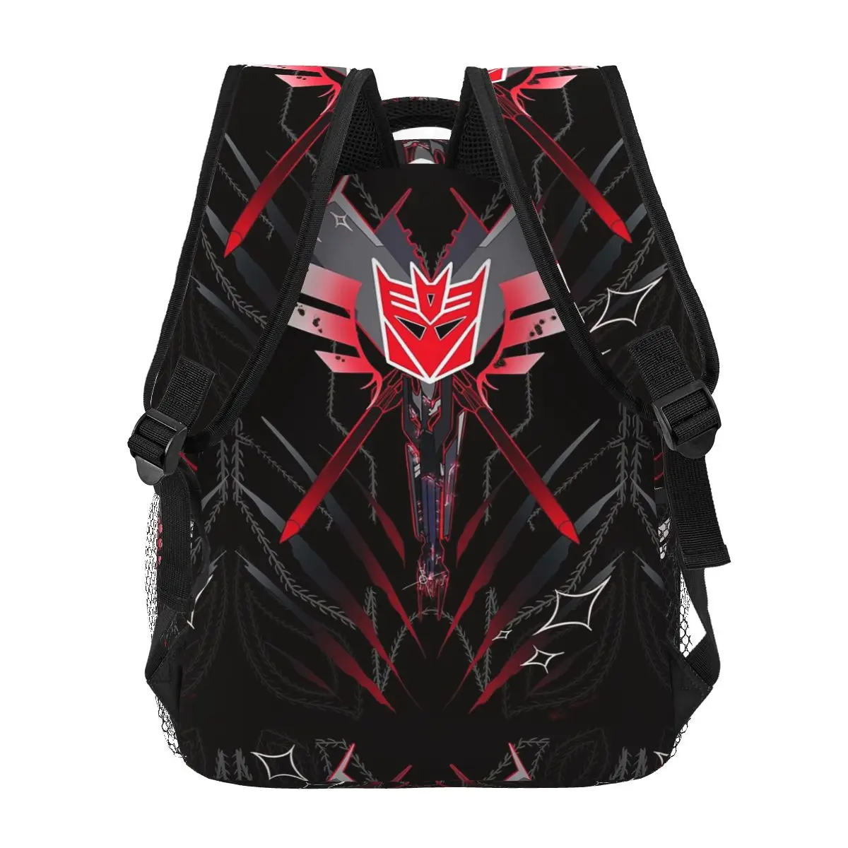 Tfp Starscream Inspired Insignia Backpacks Boys Girls Bookbag Students School Bags Laptop Rucksack Shoulder Bag Large Capacity