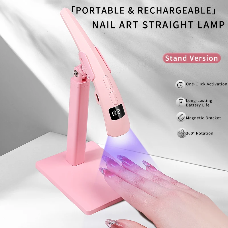مصباح الأظافر بالأشعة فوق البنفسجية Led - جل تجفيف مهد العلاج اللاسلكي القابل لإعادة الشحن أدوات احترافية معدات مانيكير للأظافر