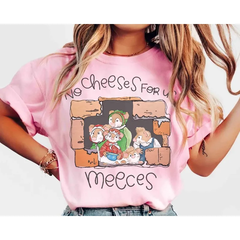 디즈니 퍼펫 크리스마스 캐롤 티셔츠, 레트로 마우스 Don't Give Us Cheese Meeces 셔츠, 미키의 메리 크리스마스 파티 티셔츠