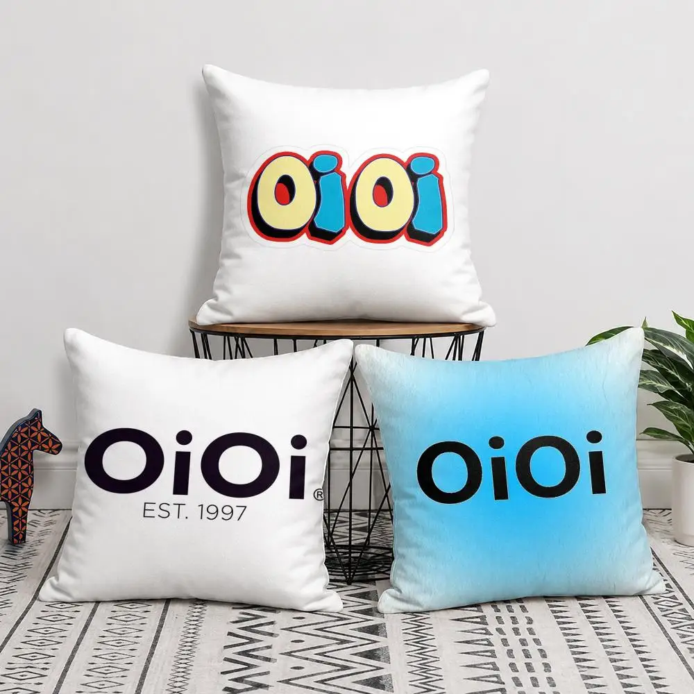 Cute Design O-Oioi Classic Cushion Cover Soft Short Plush Double-Sided Printing Home Decor Machine Washable Pillow Case Gift