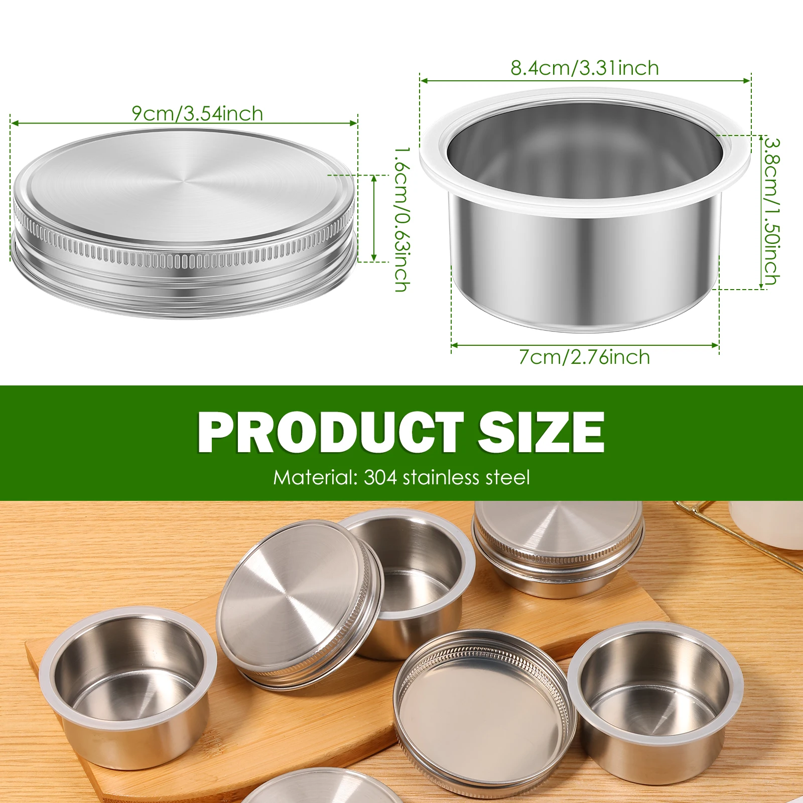4 stuks 78/86 mm roestvrijstal - Meal Prep Jar Salad recensie en prijs