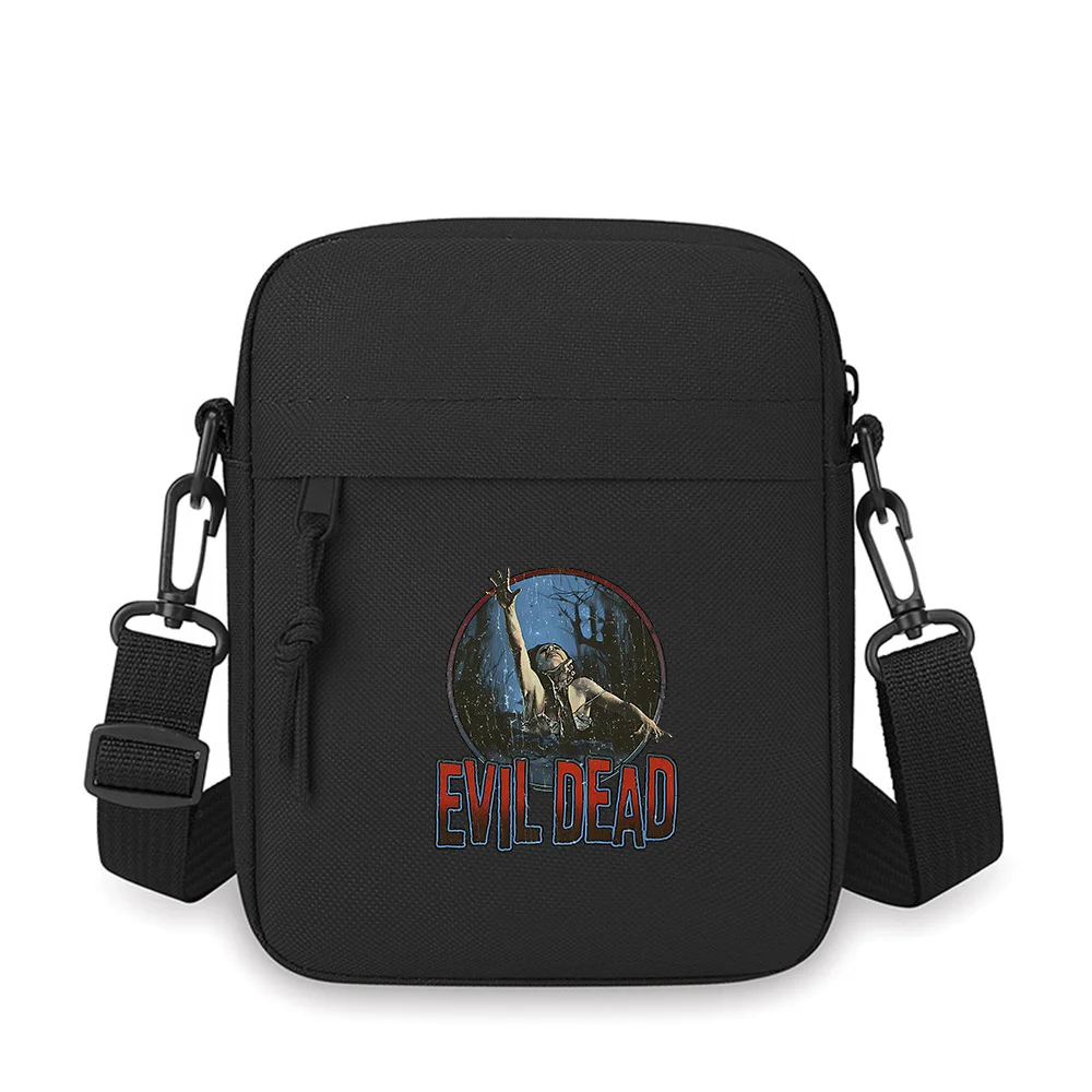 Woman raising hand dark water horror Men Crossbody Bag Single Shoulder Women Cartoon Anime Film Printing Design Unisex