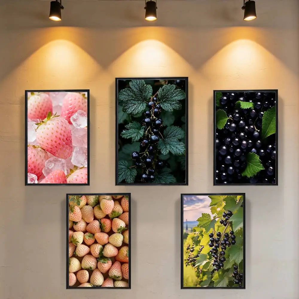 

hot Art Blackcurrant Pineberry Poster HD Art Wall Waterproof Home Living Room Bedroom Bar Aesthetic Decoration
