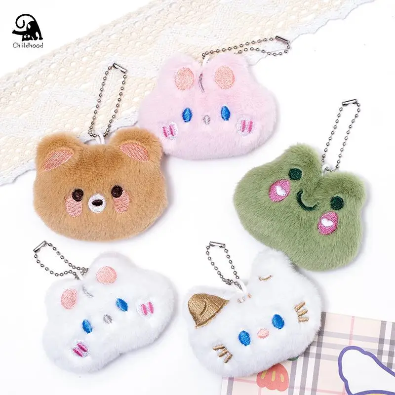 

Cute Animal Keychains Plush Rabbit Frog Cat Doll Keychains For Car Keys Accessories Kawaii Small Bear Plush Keychain On Backpack