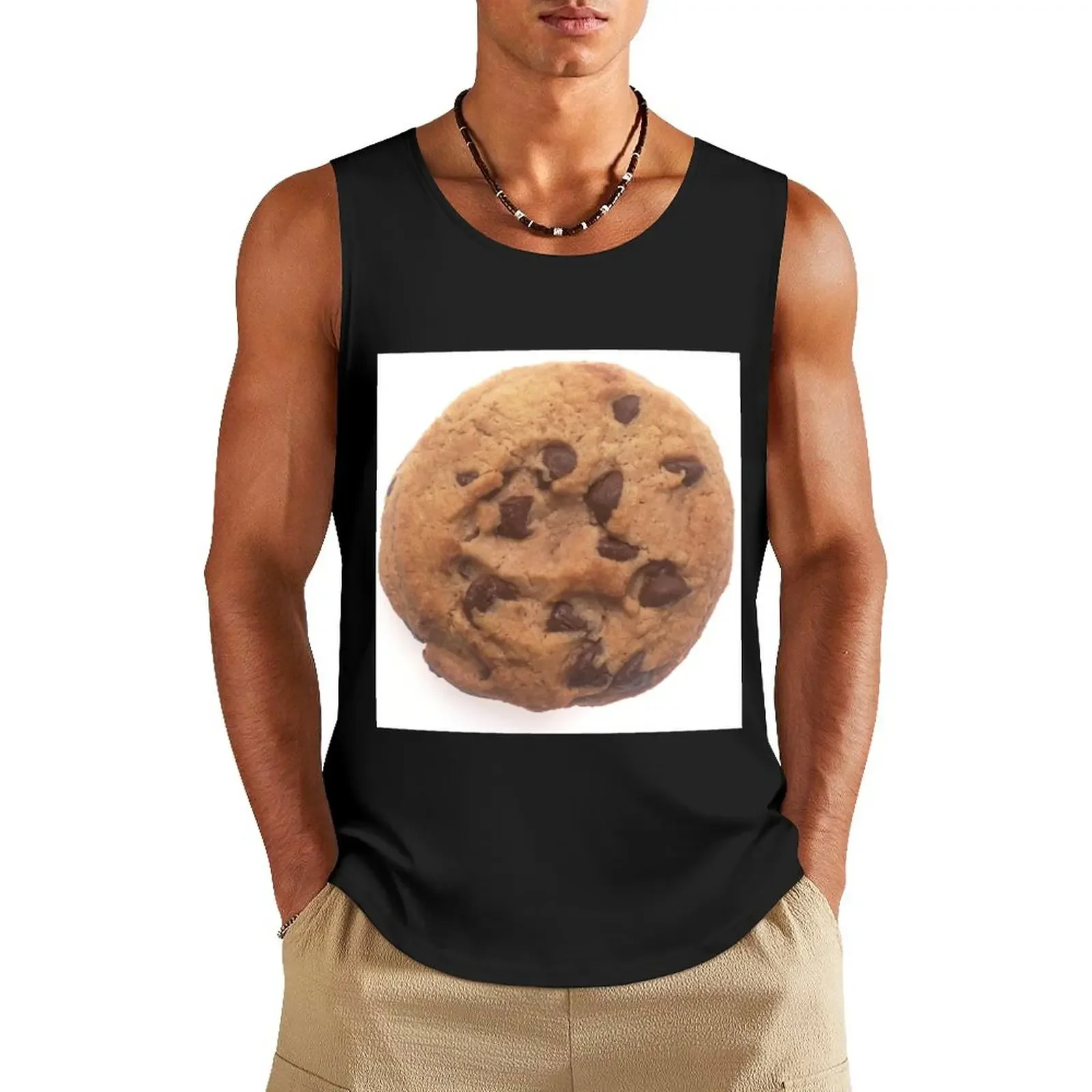 

Chocolate Chip Cookie Tank Top male top cute tops Men's vest