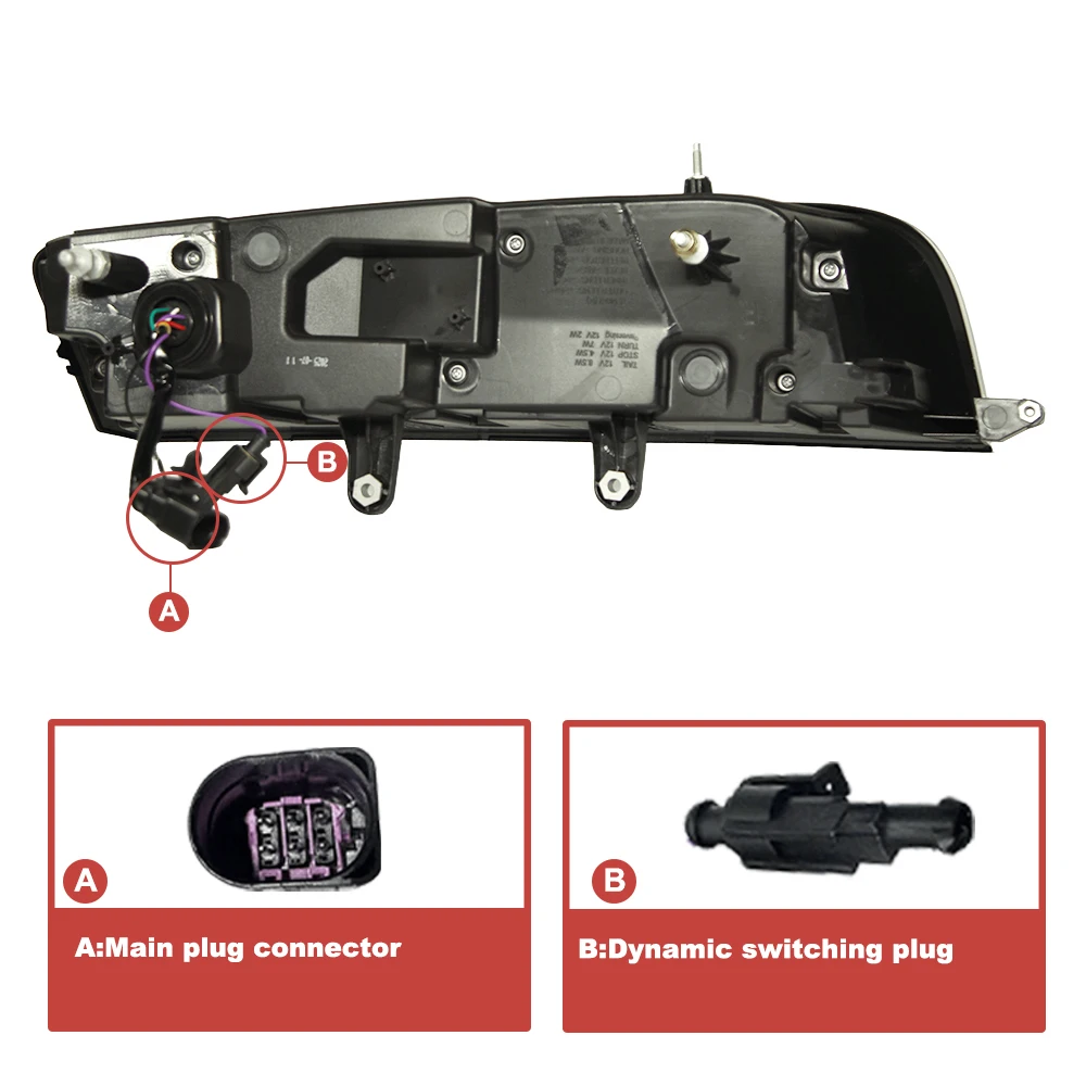 مصباح تلقائي سيارة LED أضواء خلفية شاحنة مصباح تشغيل ضوء الفرامل ل 'AUDI R8 2008-2016 سنة الذيل مصباح #3