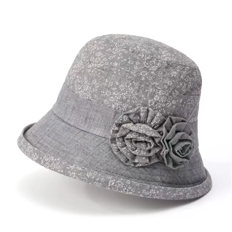 

Женская панамская шляпа с цветком, винтажная шляпа-тазик, купол осень/зима, повседневная шляпа-тазик в рыбацком стиле, подарочная шляпа, подарочная кепка