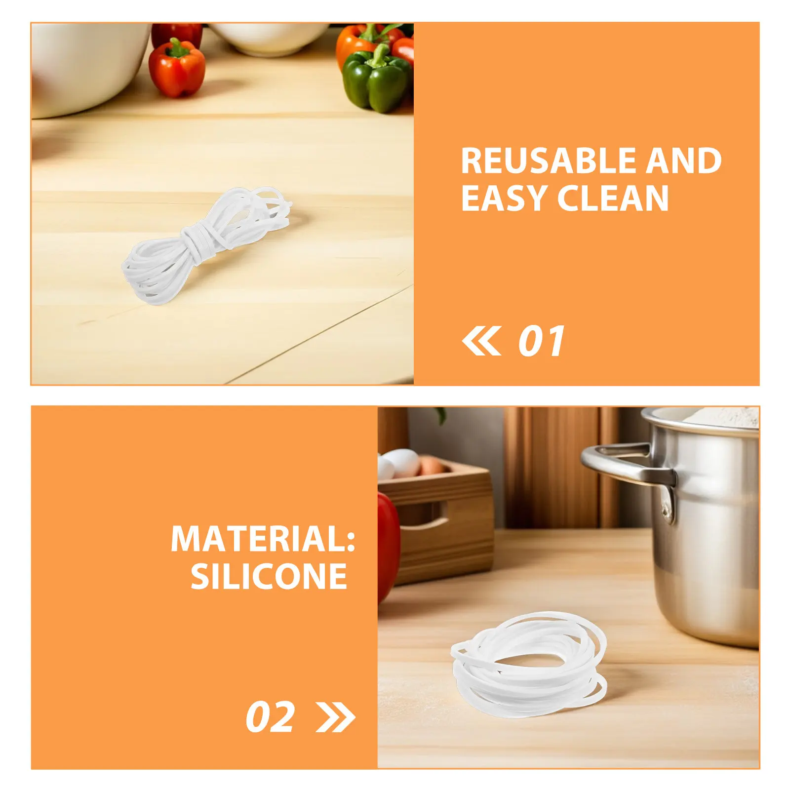 Bento Box Silicone Seal Ring Replacement 5M Gasket Strip for Food Storage Containers Lid Sealing Rings Microwave Dishwasher Safe
