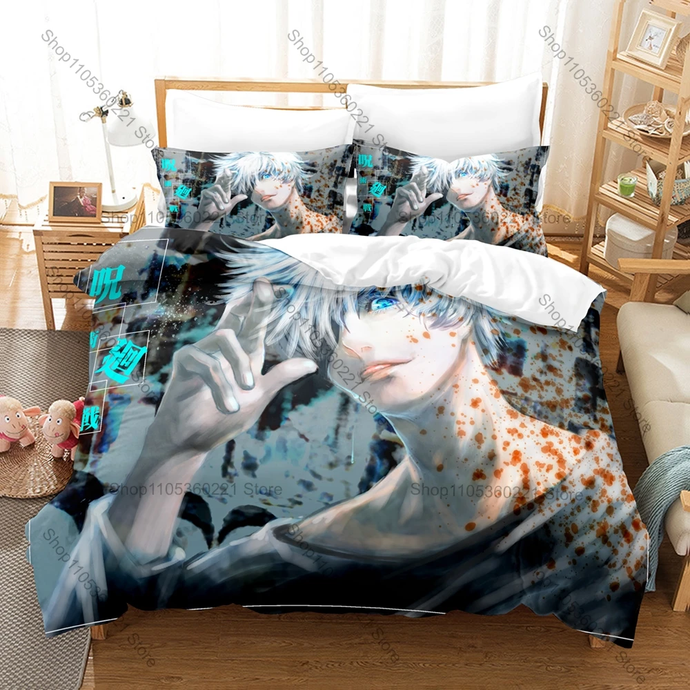 Cool Nanami Kento Blonde Suit Leopard Tie Cleaver Sunglasses Duvet Cover + 2 Pillowcases Dark Shonen Anime Bed Linen