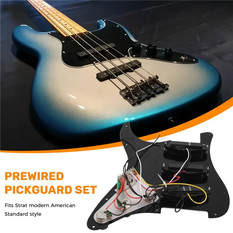 L71A Single Coil SSS Electric Guitar Pickguard Pickup Loaded Prewired Scratch Plate 11 Holes 3Ply For ST SQ Guitar