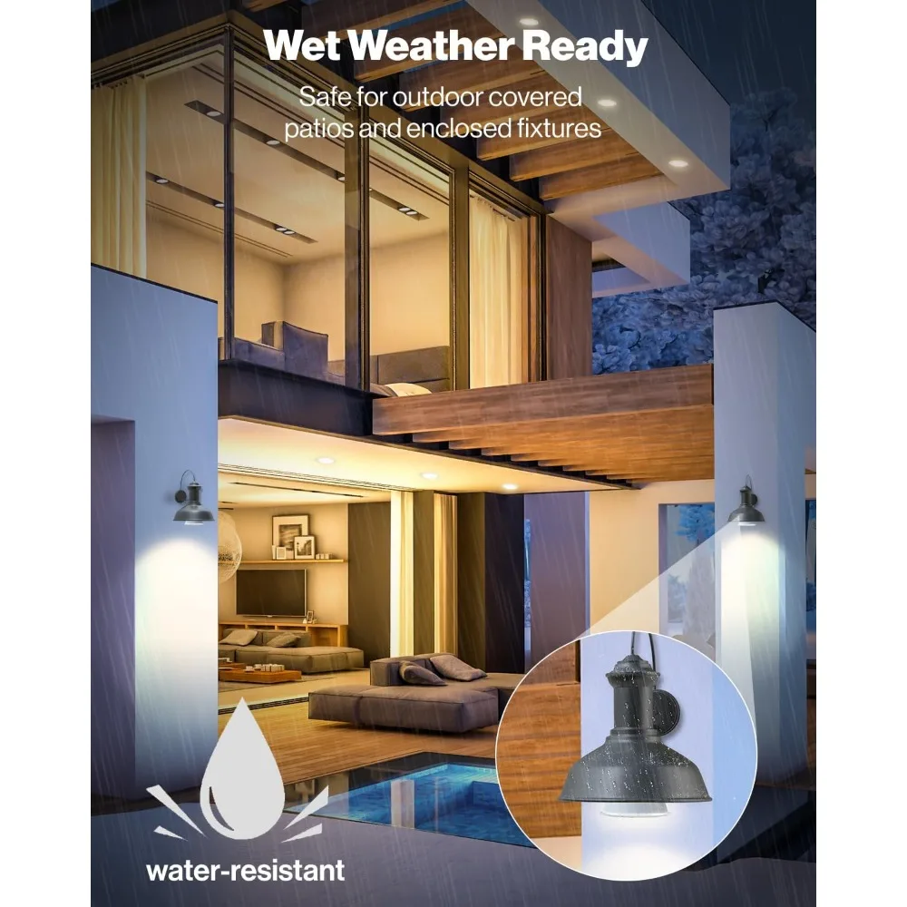 Bombillas LED de inundación, paquete 30, 500 lúmenes, 7W, 4000K blanco frío, regulable, base mediana E26, adecuada para exteriores