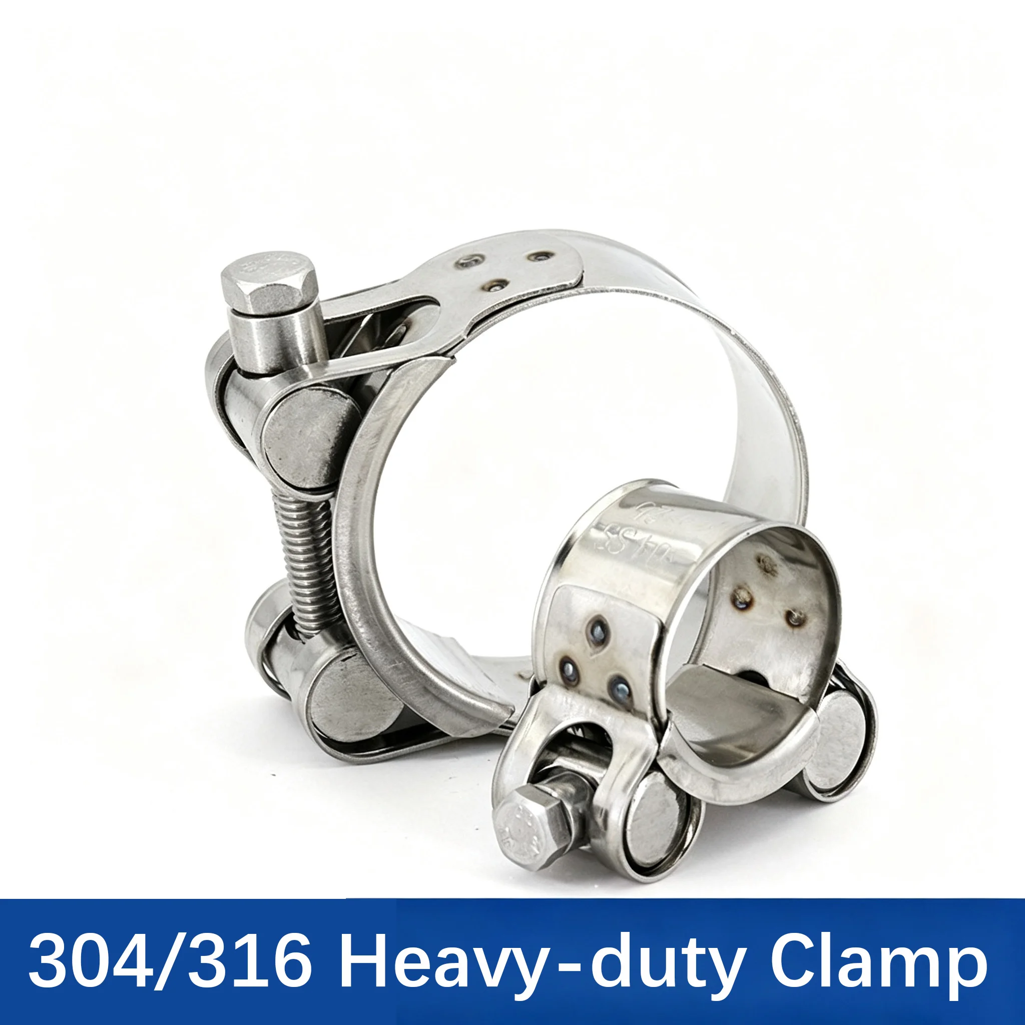 1pc 304/316 Stainless Steel Clamp Pipe Clamps, European Style Strong Pipe Clamps, Thickened Pipe Clamps, Water Pipe Supports
