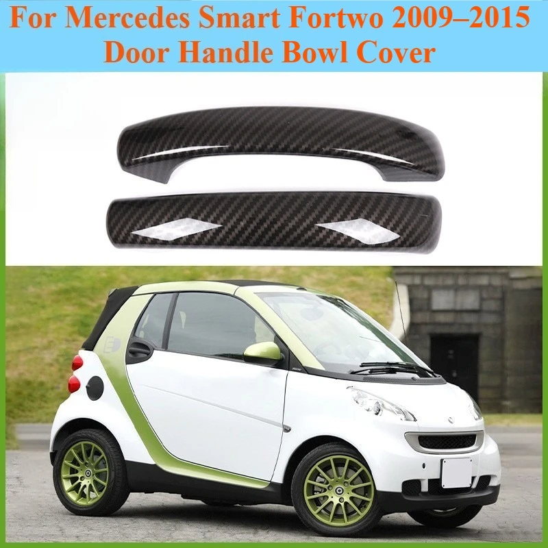 

For Mercedes Smart Fortwo 2009–2015 Door Handle Bowl Cover Trim Protector Anti-Scratch Car Exterior Accessories Decoration Parts