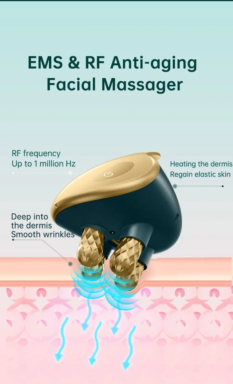 Electric vibration face lift and wrinkle removal massager for beauty, skincare, firming and rejuvenation introduction device