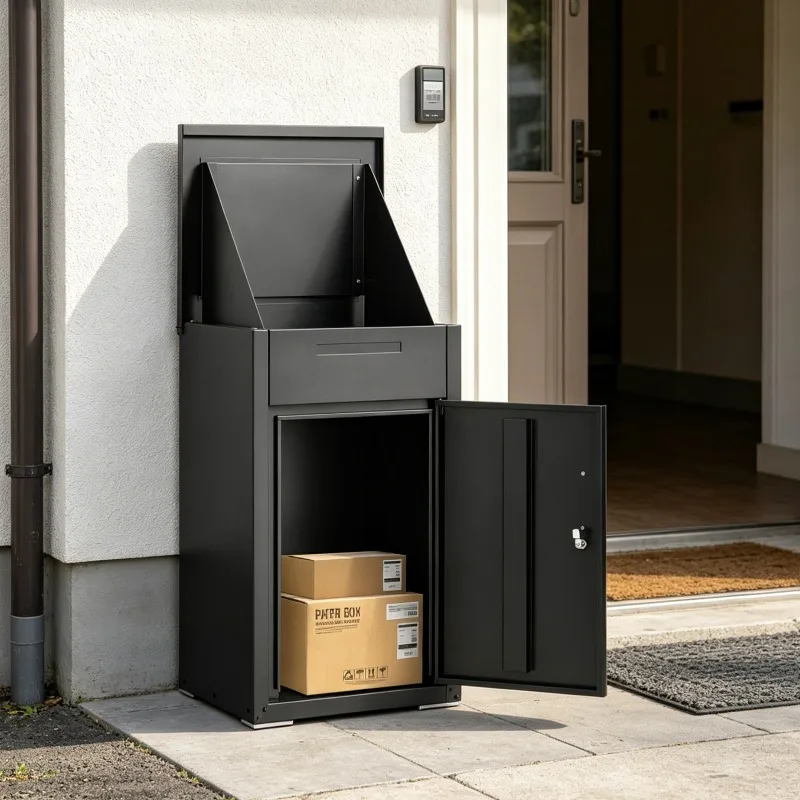 Outdoor vertical courier cabinet Home door Anti-theft delivery box Villa rain-proof with lock Recipient cabinet Package storage