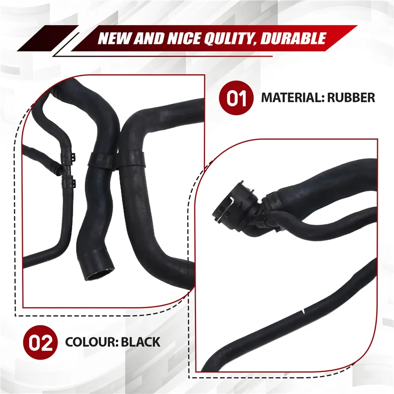 

N26R-5Q0121049AD Engine Cooler Coolant Hose Pipe For Q2 A3 8V VW Golf 7 MK7 Passat B8 Skoda Octavia 5E Superb
