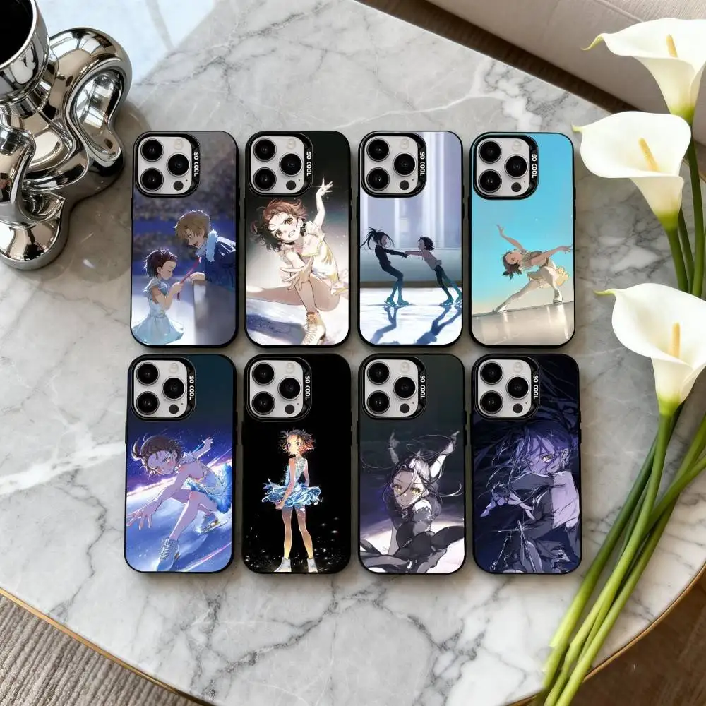 

Skating Anime M-Medalist Phone Case For iPhone17,16,15,14,13,12,11 Plus,Pro Max Candy Silver Plated Inside Cover