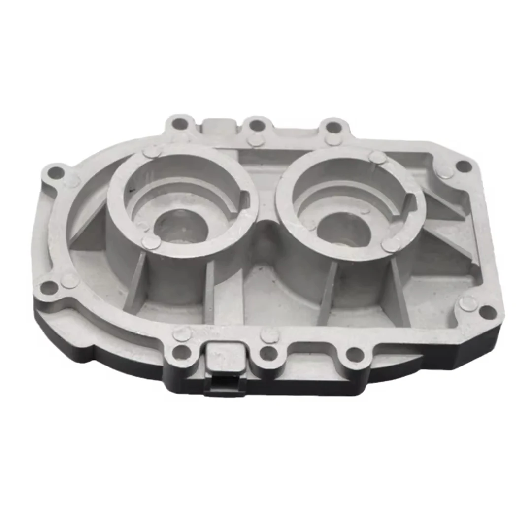 Aluminum alloy die-cast parts with circular recessed mounting holes formed by die casting for automotive engine/transmission