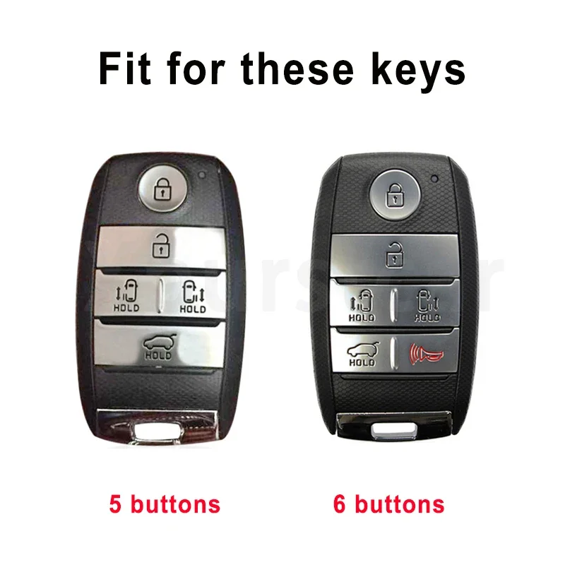 5/6 Buttons Remote Control TPU Car Key Case Cover Holder for KIA Sedona Grand Carnival Sorento Auto Shell Fob Keyless Protector