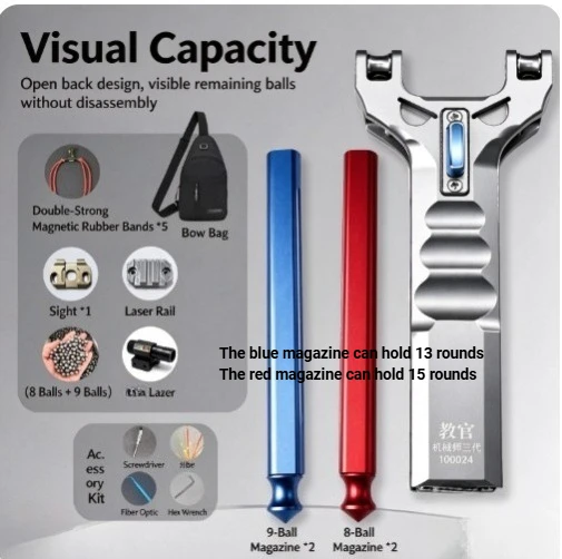 New Automatic Loading of 8mm /9mm Beads Rapid Fire All Metal Bullets, Outdoor Precision High-power Competitive Tool