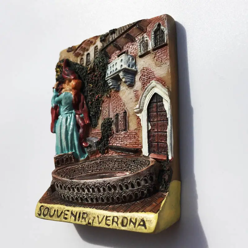 The hometown of Romeo and Juliet, Verona, Italy Travel Memorial Decoration Crafts Magnets Refrigerator Stickers