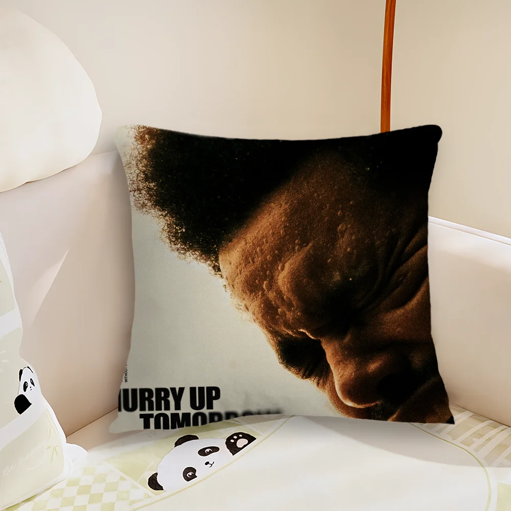 The W-Weeknd Hurry Up Tomorrow Pillow Case Living Room Sofa Cushion Cover Suitable For Home Bedroom Room Decoration