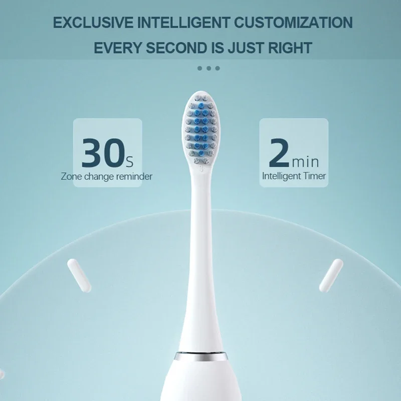 Xiaomi Mijia Sonic Electric Toothbrush IPX7 Rechargeable Smart Ultrasonic Teeth Whitening Toothbrush 6 Modes Timer Toothbrush image 3