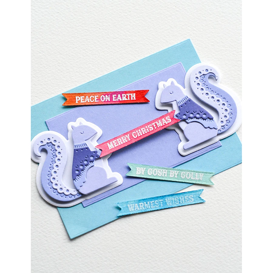 Lucky Goddess Metal Cutting Dies Nordic Squirrels Diy Scrapbooking Photo Album Decorative Embossing Paper Card Crafts