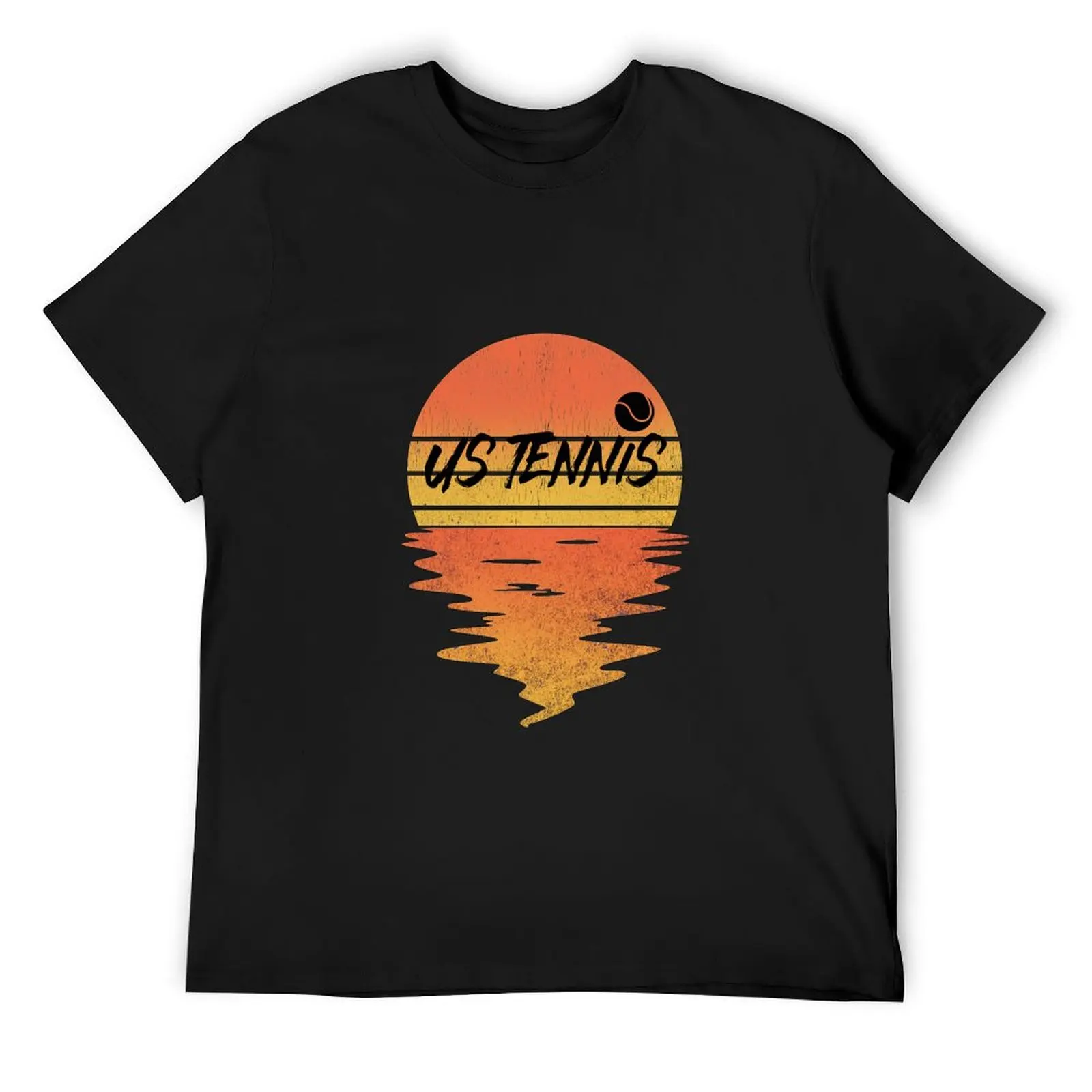 

Us Tennis Vintage T-Shirt summer clothes customs design your own summer shirt mens white t shirts