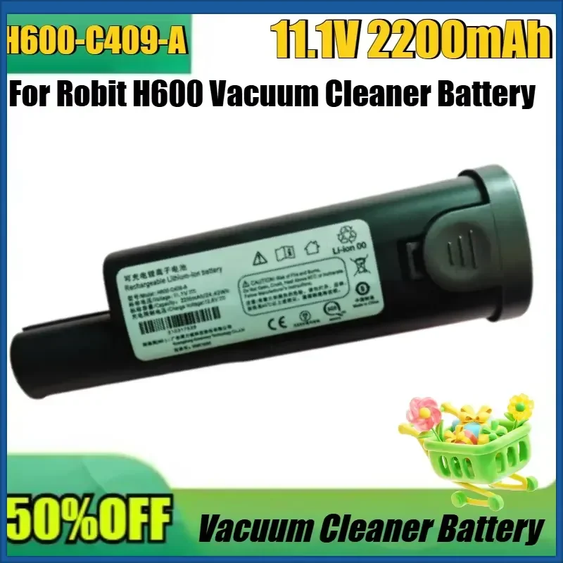 

New 11.1V 2200mAh H600-C409-A Handheld Vacuum Cleaner Battery for Robit H600 Vacuum Cleaner Battery