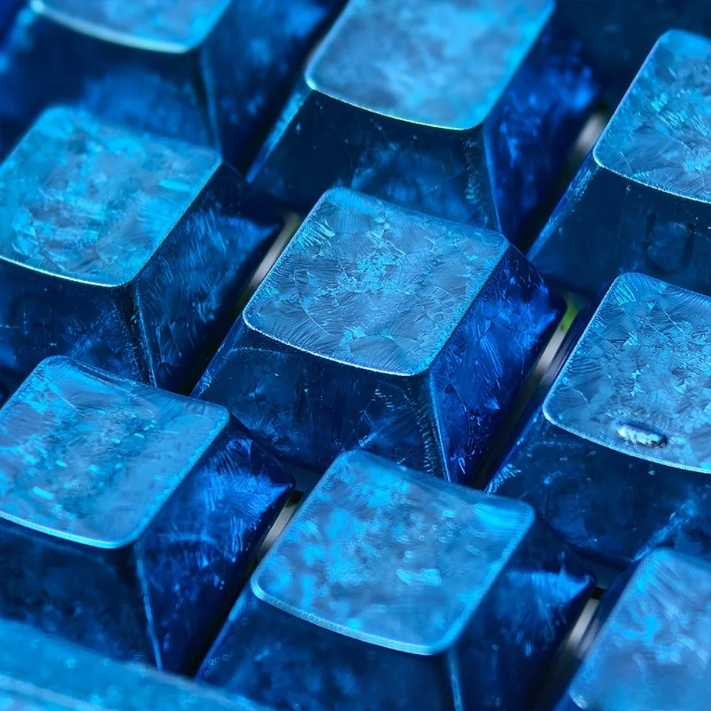 Frost Keycap PBT 61 Key Side Engraved Translucent Keychain Compatible with 60% Layout Mechanical Keyboard Wooting