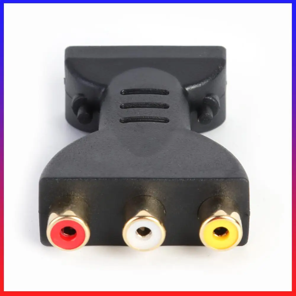 HDMI-compatible Male to 3 RCA Female Component Adapter Plug Converter Splitter Connector Applied to HDTV DVD and Home Theater