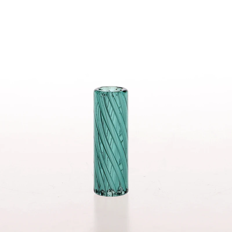 Factory Retail In Stock 5Pcs/Box 7 Holes Screw Lake Green Color Glass Filter Tips/Glass Filter Tip Glass Smoking Accessories