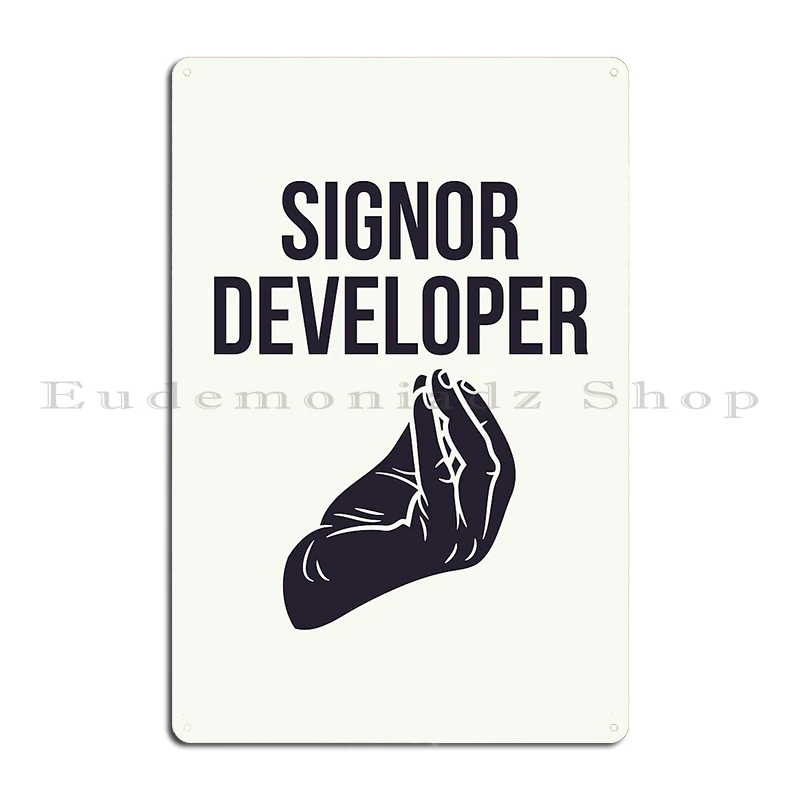 Signor Developer Metal Sign Plaques Wall Plaque Design Pub Personalized Wall Pub Tin Sign Poster