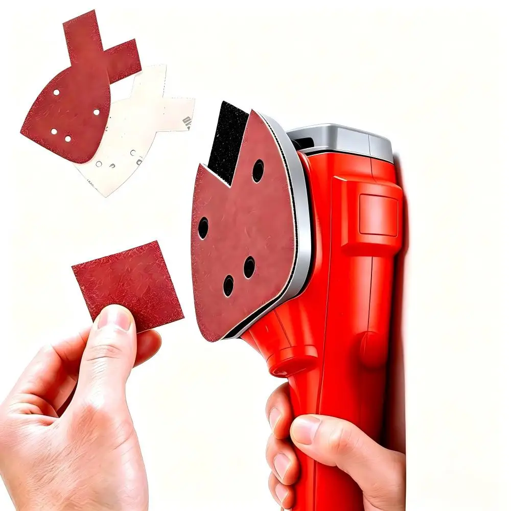 Mouse Detail Sander 4 Hole Sanding Sheets Rabbit Ears Sandpaper with 2 Tips  for Wood Metal Polishing and Grinding Abrasive Tool