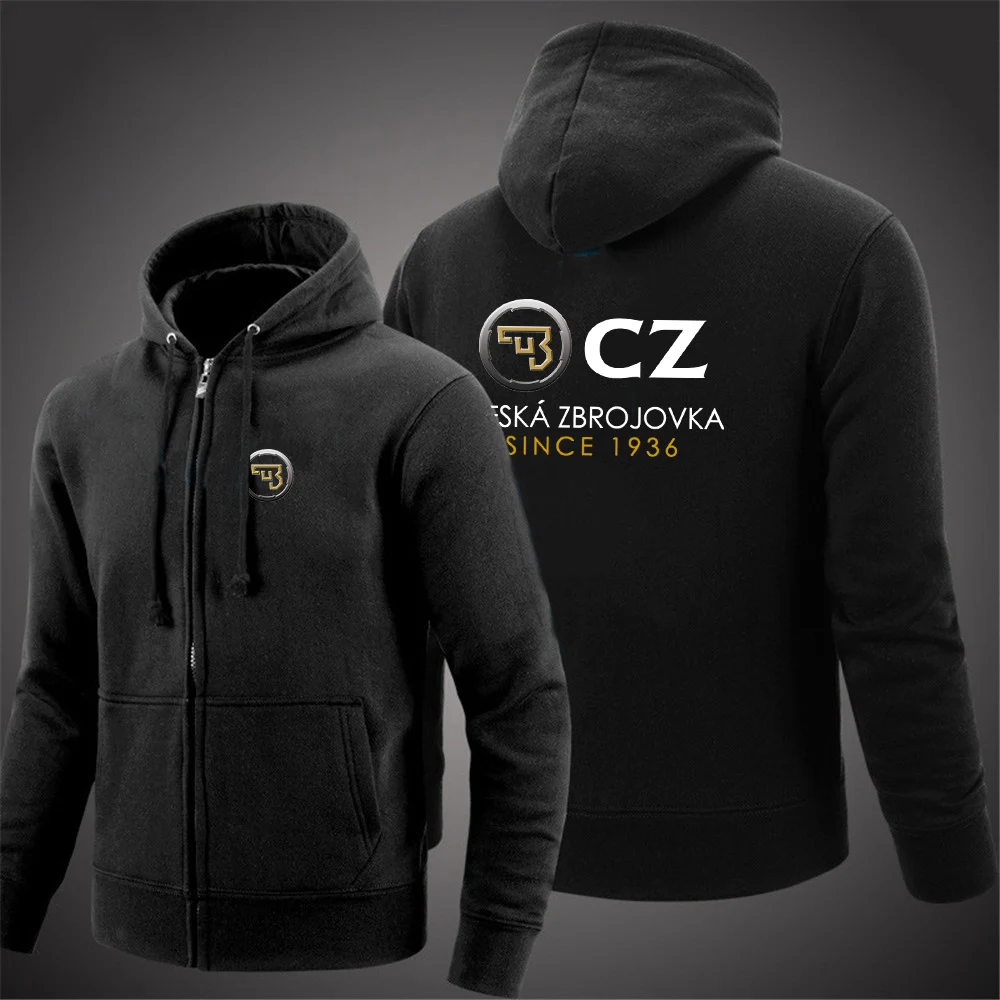 CZ Ceska Zbrojovka 2023 Men's New Print Solid Color Hoodie Spring And Autumn Casual Long Sleeve Harajuku Fashion Sweatshirts Top