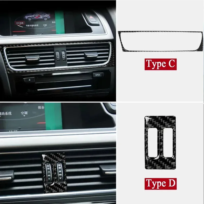 

Панель управления компакт-диском для Audi A4 A5 B8 Q5, навигация салона автомобиля, кондиционер, левый руль, оптоволоконная наклейка