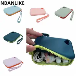 Simple Waterproof Silicone Coin Purse Wallet Fashion Solid Color Storage Wrist Bag Card Holder