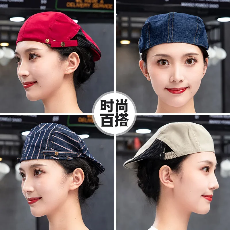 Nieuwe koksmuts unisex antislip ademend mesh baret keukenservicepet voor heren/vrouwen - aanpasbaar