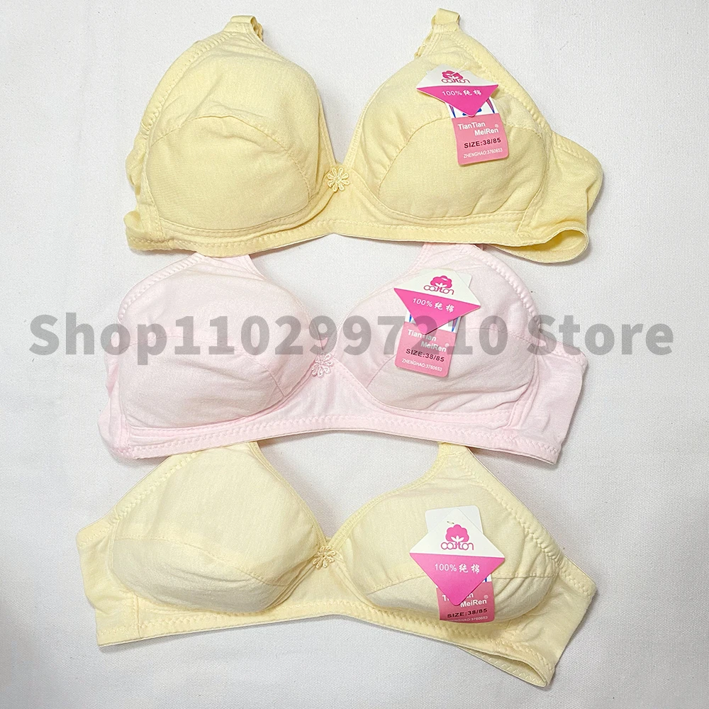 

Women Bra Cotton Push Up Bras No Padding Underwire Bra 36-42 Non-steel Comfortable Vest Bralette Sexy Lace Lingerie