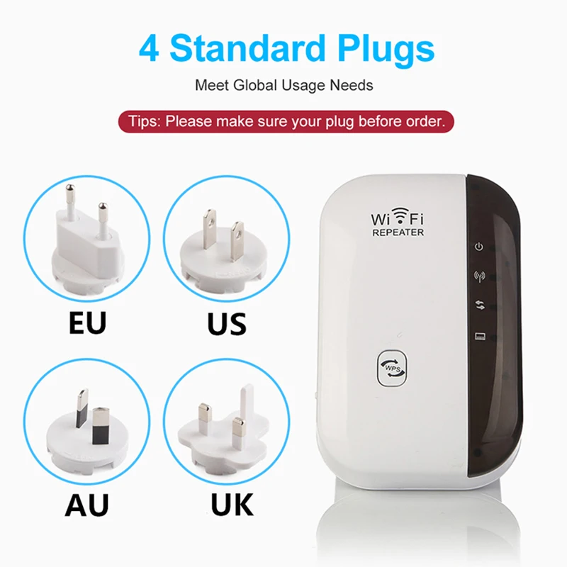 Wireless Wifi Repeater Wi-Fi Range Extender Router Signal Amplifier 300Mbps WiFi Booster Range 2.4GHz network repeater